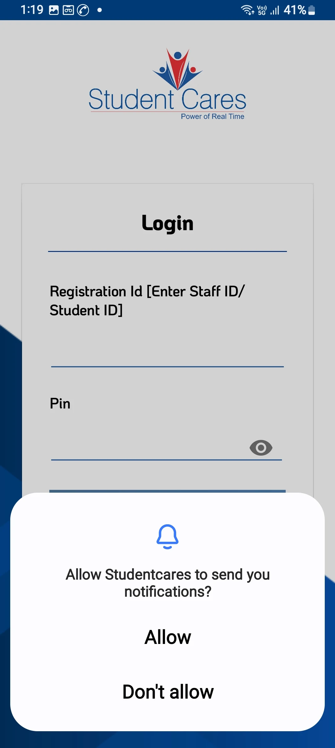 Studentcares screenshot